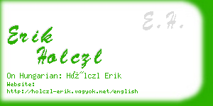 erik holczl business card